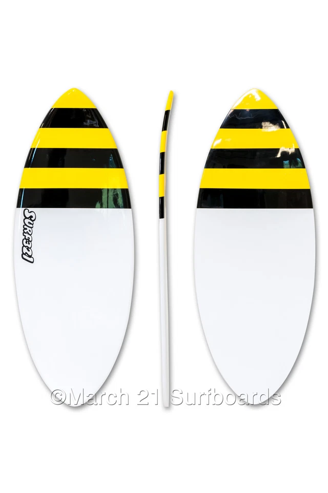52" Epoxy EPS Skimboard Medium Pin Tail Bee Skim Surf - Image 1 of 1