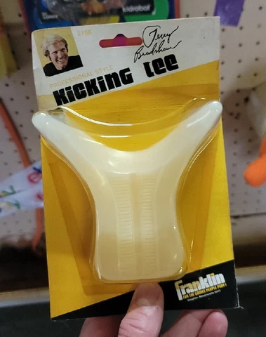 Vintage NFL Terry Bradshaw Football Kicking Tee 1979? MoC FRANKLIN Steelers (N3) Cover