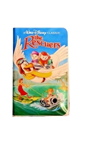 Vintage 90's Diamond Disney Classic The RESCUERS clamshell VHS EUC - Picture 1 of 8