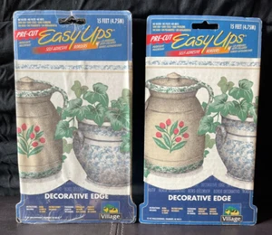 NOS Lot Of 2 Self Adhesive Wallpaper Border Easy Ups 15’ Ea Total 30 Ft Cottage - Picture 1 of 5