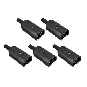 5 piezas AC250V 10A macho 3 terminales montaje en panel IEC320 C14 adaptador de enchufe - Imagen 1 de 6