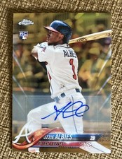 2018 Topps Chrome Update Gold /50 Refractor Auto Ozzie Albies #HMT27 RC Rookie