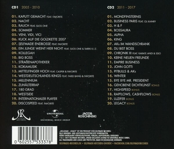 KOLLEGAH - LEGACY - BEST OF (REMASTERED)  2 CD NEU - Bild 1 von 1