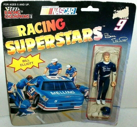 Bill Elliott #9 `4 Inch Poseable Figure` With Removable Headgear`NEW- Free U.S.A Cover