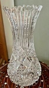 Antique American Brilliant Cut Vase CF Monroe Olga Pattern - Picture 1 of 13