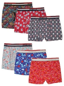 Lux Cozi Boy's Super Combed Cotton Outer Elastic Semi Long Print Trunk for Kids - Picture 1 of 10