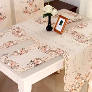 Classical Embroidered Table Runner Vintage Party Fabric Elegant Home Decor R - Picture 1 of 14