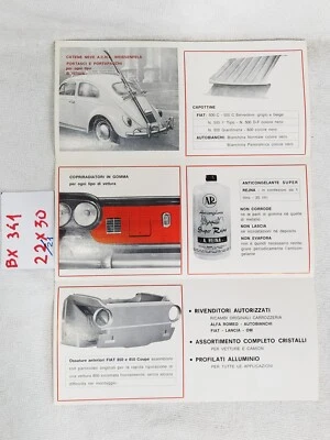 BROSHURE PUBBLICITARIA -ACCESSORI AUTO -REJNA- AUTO D'EPOCA - leggi tutto - Immagine 1 di 4