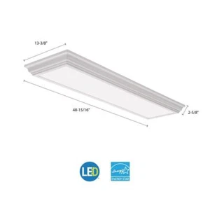 Lithonia Flush Mount Ceiling Light 35W Integrated Led White Acrylic Rustic Steel - Picture 1 of 8