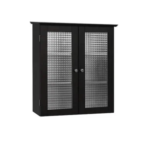 Chesterfield 22.5x25 in. Espresso Bathroom Wall Cabinet with Glass Doors - Picture 1 of 9