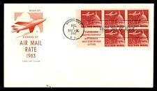 Mayfairstamps US FDC 1962 Air Mail Plane Capitol Change Rate First Day Cover aah