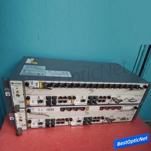 Gebraucht Huawei GPON OLT MA5608T 2×MCUD 8GE 1×MPWC 2DC GPBD/GPFD mit 8/16 C + Modul - Bild 1 von 14