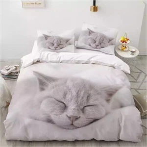 Cat 🐈 Design 3 Piece Duvet Set - Picture 1 of 4