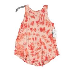 Old Navy Shirt Womens Small Orange Tie Dye Luxe Tank Top Athletic Workout Casual - Picture 1 of 8