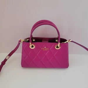 Kate Spade KI849 Carey Smooth Quilted Small Sullivan Satchel Crossbody Baja Ros - Picture 1 of 8