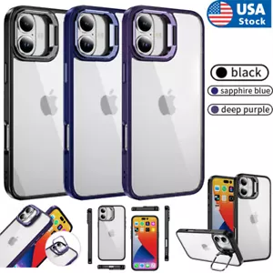 Custodia telefono antiurto supporto len per iPhone 16 Pro/Pro Max/16 Plus USA - Foto 1 di 12