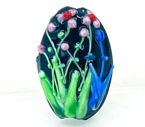Lampwork Handmade Glass "Water Flower Pendant Bead (1) - Picture 1 of 3