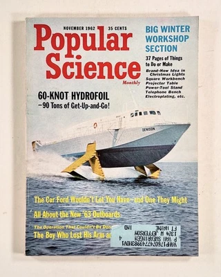 1962 Nov POPULAR SCIENCE hydrofoils OUTBOARD MOTORS Astronaut Jet Packs MUSTANG - Image 1 of 4