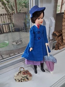 1960's ~ Horsman Disney's “Mary Poppins Doll”~ Original Outfit ~ Umbrella/ Bag! - Picture 1 of 10