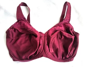 Cabernet Bra Size 38H 8008T Burgundy Seamless Full Coverage Underwired, - Picture 1 of 6