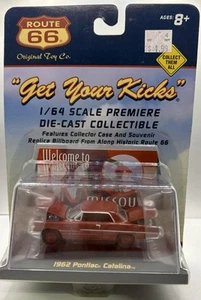 Route 66 Get Your Kicks Diecast Car 1962 Red Pontiac Catalina - Picture 1 of 3