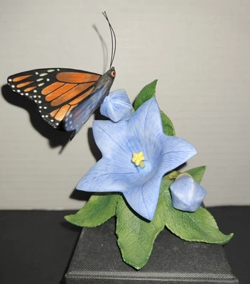 Figura de mariposa monarca de porcelana fina Lenox 1990 de colección hecha a mano en Taiwán Foto 1 de 4