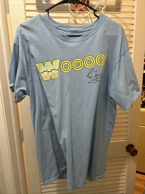 Camisa para hombre Ric Flair WWE Wooooo talla grande azul logotipo vintage Foto 1 de 2