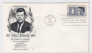 TurtlesTradingPost- John F Kennedy Memorial- FDC 1964- #1246 Fleetwood Cachet - Picture 1 of 1