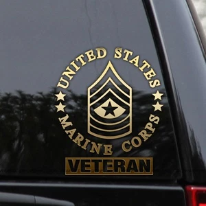E-9 VETERAN Badge SERGEANT MAJOR Rank Marines Vinyl Decal Sticker - Bild 1 von 2