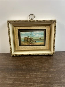 Dipinto olio originale vintage firmato incorniciato da SUNGOTT ART STUDIOS NY - Foto 1 di 6