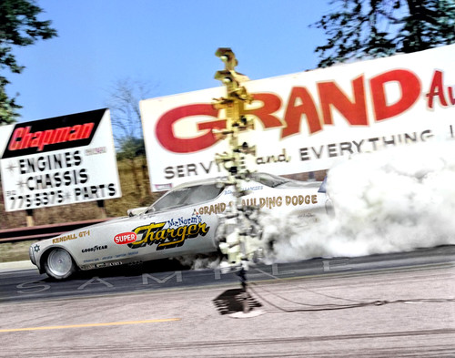 Drag Racing Mr Norm Charger Funny Car 16x20 Metallic Pearl Print Photo ...
