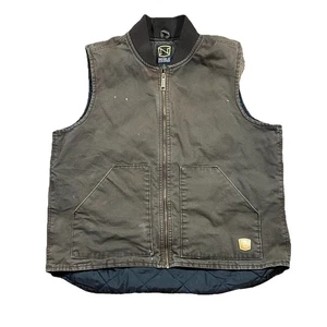 Edle Outfitters Arbeitsweste XL Tall braun Canvas Carhartt Style gesteppt gefüttert - Bild 1 von 14