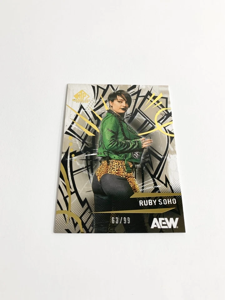 Ruby Soho Gold 63/99 2025 SP Game Used AEW Card # 73 - Image 1 of 2