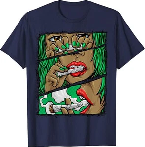 Black Girl Roll It Lick It Smoke It Marijuana Weed T-Shirt Hoodie T-Shirt Hoodie - Picture 1 of 10