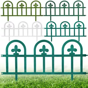 More details for plastic garden fence panels lawn border connector fencing patio plant flowers 