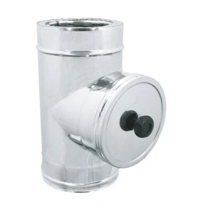 MODULO D'ISPEZIONE DOPPIA PARETE COIBENTATO 25 mm - INOX - PER STUFE e CAMINI - Foto 1 di 5