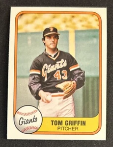 1981 Fleer Tom Griffin Baseball Card #456 Giants Pitcher EXMT O/C - Picture 1 of 2
