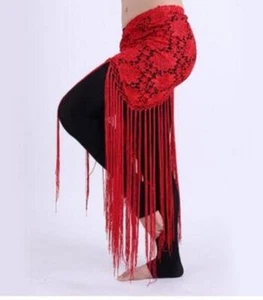 1pcs/lot Woman Lace Sexy Belly Dance Costume Tassel Hip Scarf Belly Dancing - Picture 1 of 14