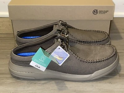 NUEVO Clarks Para Hombre Talla 11 M Driftlite Surf Taupe Lona Extrema Comodidad Sin Cordones Foto 1 de 4
