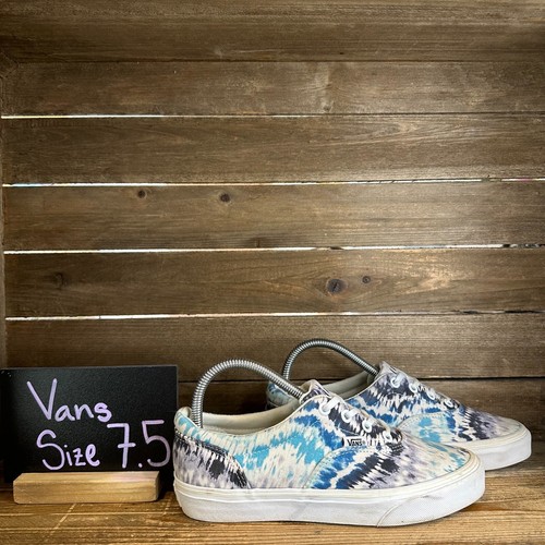 Scarpe sneakers skateboard casual donna Vans epoca blu tie dye taglia 7 5 M