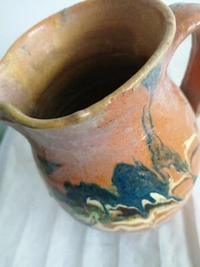 Antiker Rumänischer Landkrug Tonkrug Topf Traditionell Rustikal Keramik Volk  - Bild 1 von 9