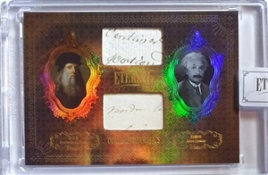 2024 Eternal Leonardo da Vinci Albert Einstein #RELICS BLUE /75 Dual Relics - Picture 1 of 4