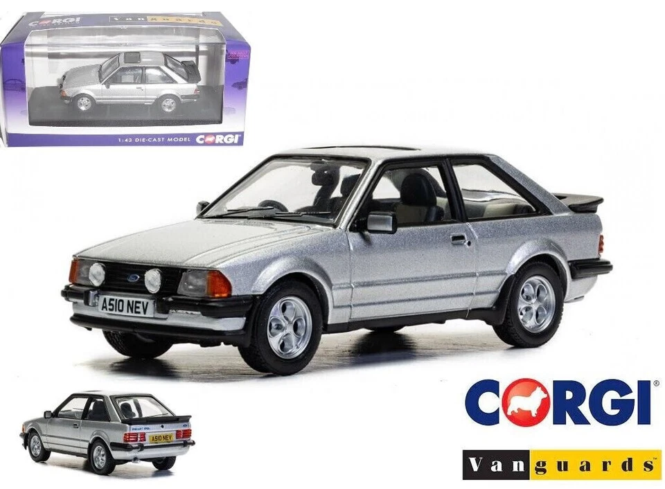 Ford Escort Mk III Xr3i 1982 Strato Silver Vanguards Va11017 1:43 Rhd Corgi Mk3 - Image 1 of 4