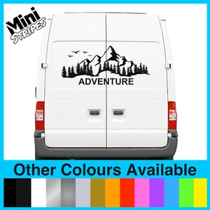 Mountain Adventure Camper Van Motorhome Vinyl Sticker Decal Transit transporter - Picture 1 of 8