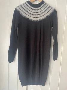 White Company Size 10 Ladies Merino Wool Fairisle Jumper Dress - Picture 1 of 4