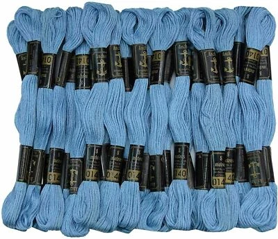 Anchor Embroidery Cotton Thread Stranded Sewing Threads Cross Stitch Floss Blue - Image 1 of 4