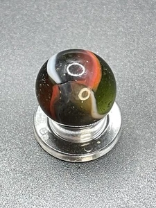 Peltier Rainbo Marbles Green Base Peltier Vintage Marbles 0.629” - Picture 1 of 12