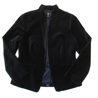 Blazer J.Crew Going Out en Negro Elastizado Terciopelo Frente Abierto Chaqueta 8 Nuevo con Etiquetas Foto 1 de 4