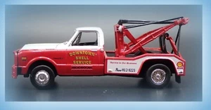 1972 CHEVROLET C-30 DUALLY WRECKER – DOWNTOWN SHELL SEVICE TRUCK DIECAST 1/64 - Picture 1 of 15