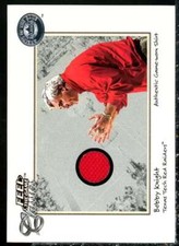 Bobby Knight Shirt Card 2001 Greats of the Game Feel the Game Classics #22 